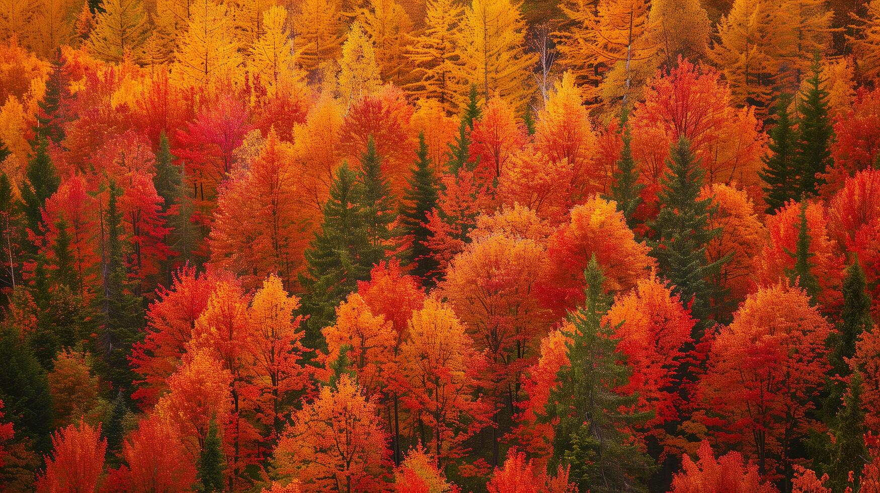 Gorgeous view of the sun and yellow trees in the autumn. photo