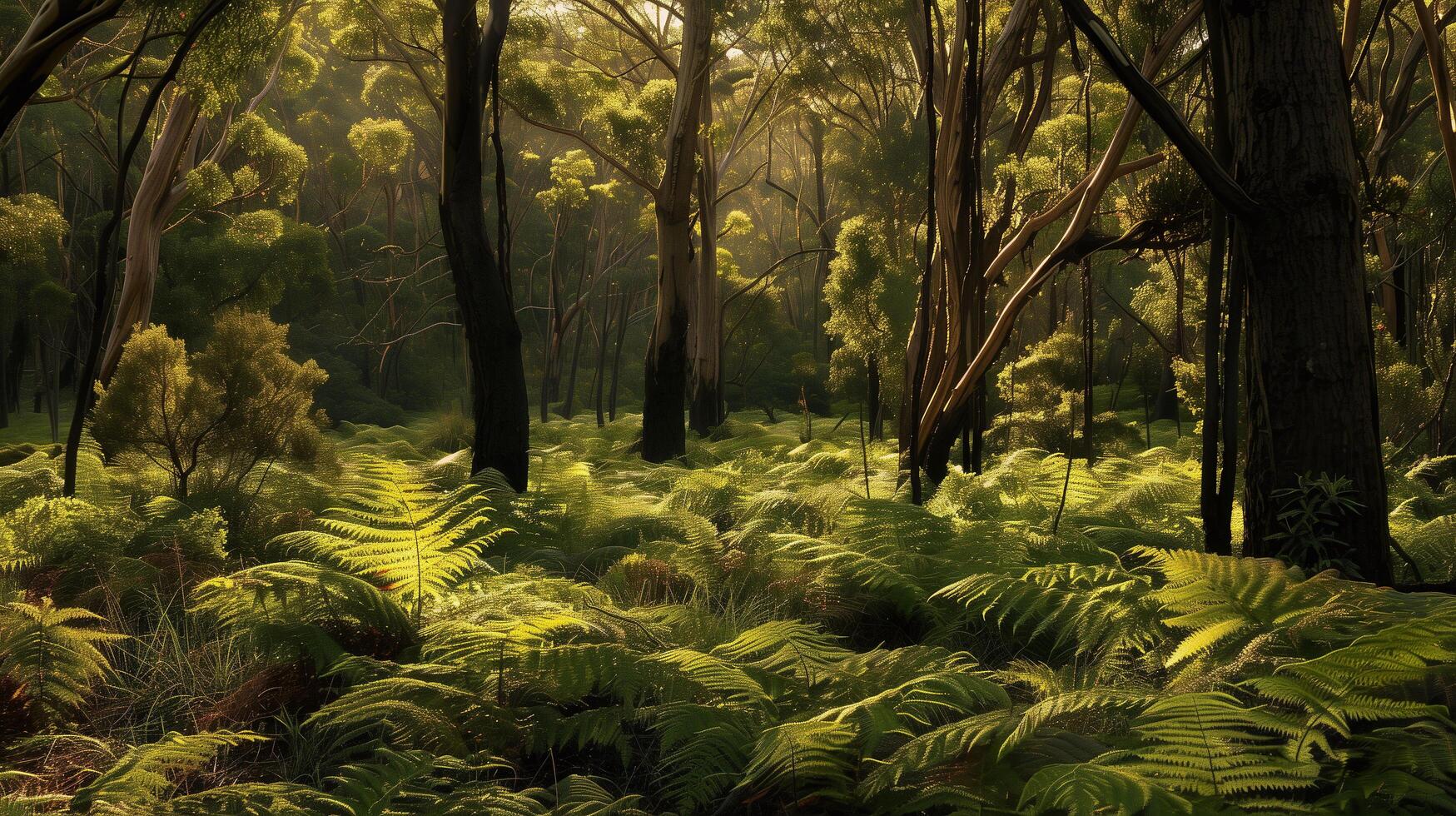 A mysterious and ancient natural environment with enor photo