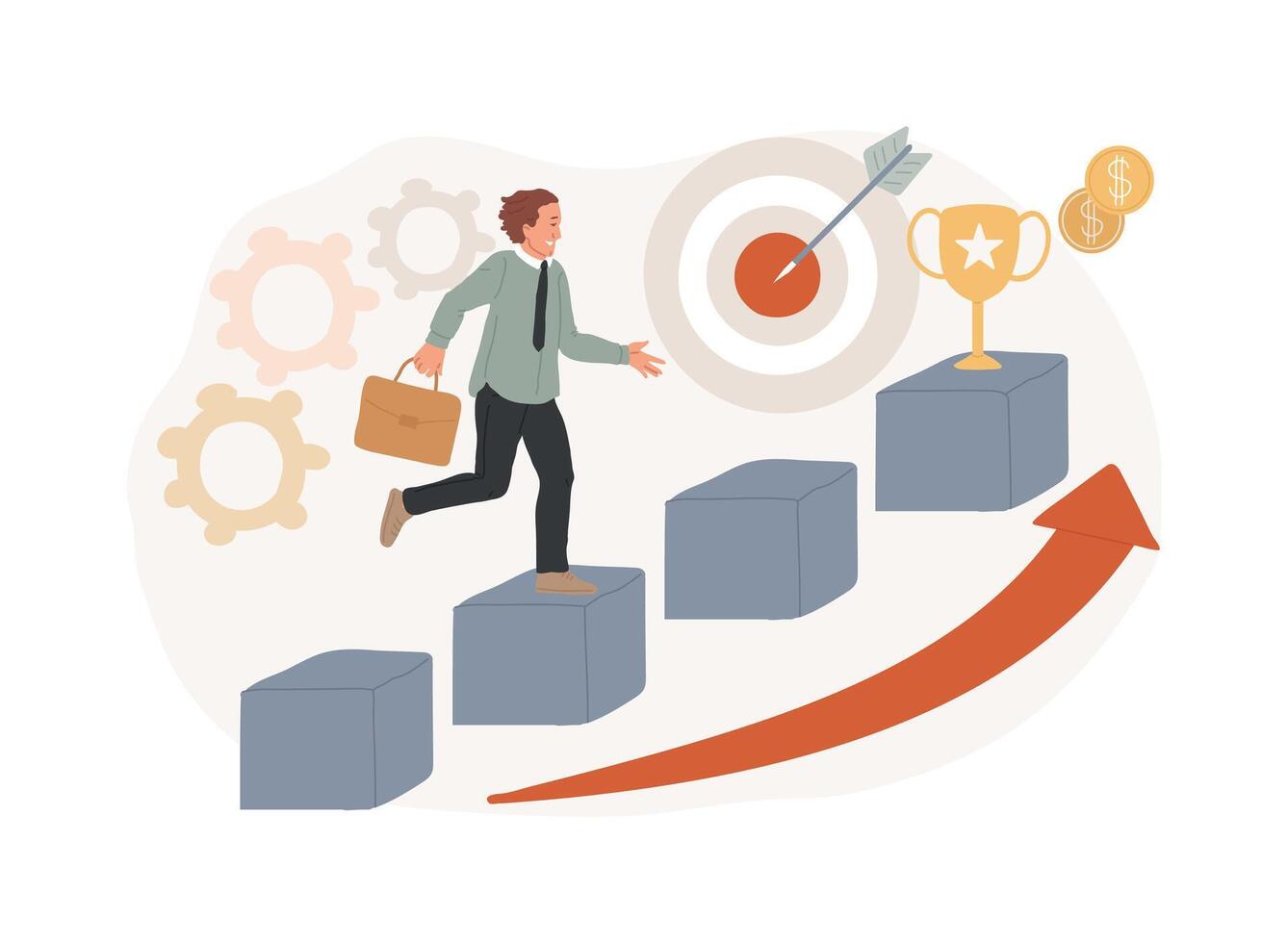 Career growth isolated concept illustration. vector