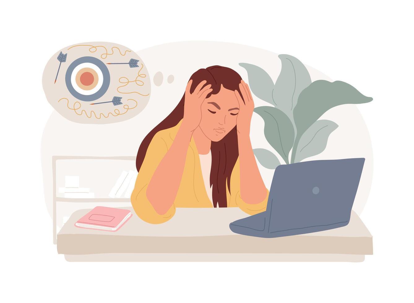 Frustration isolated concept illustration. vector