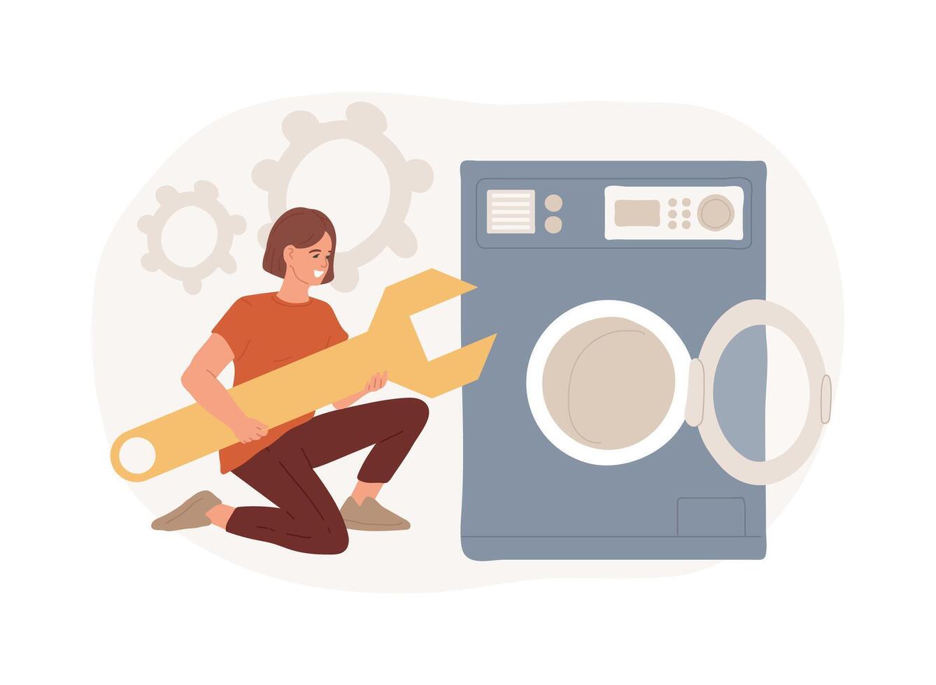 DIY repair isolated concept illustration. vector