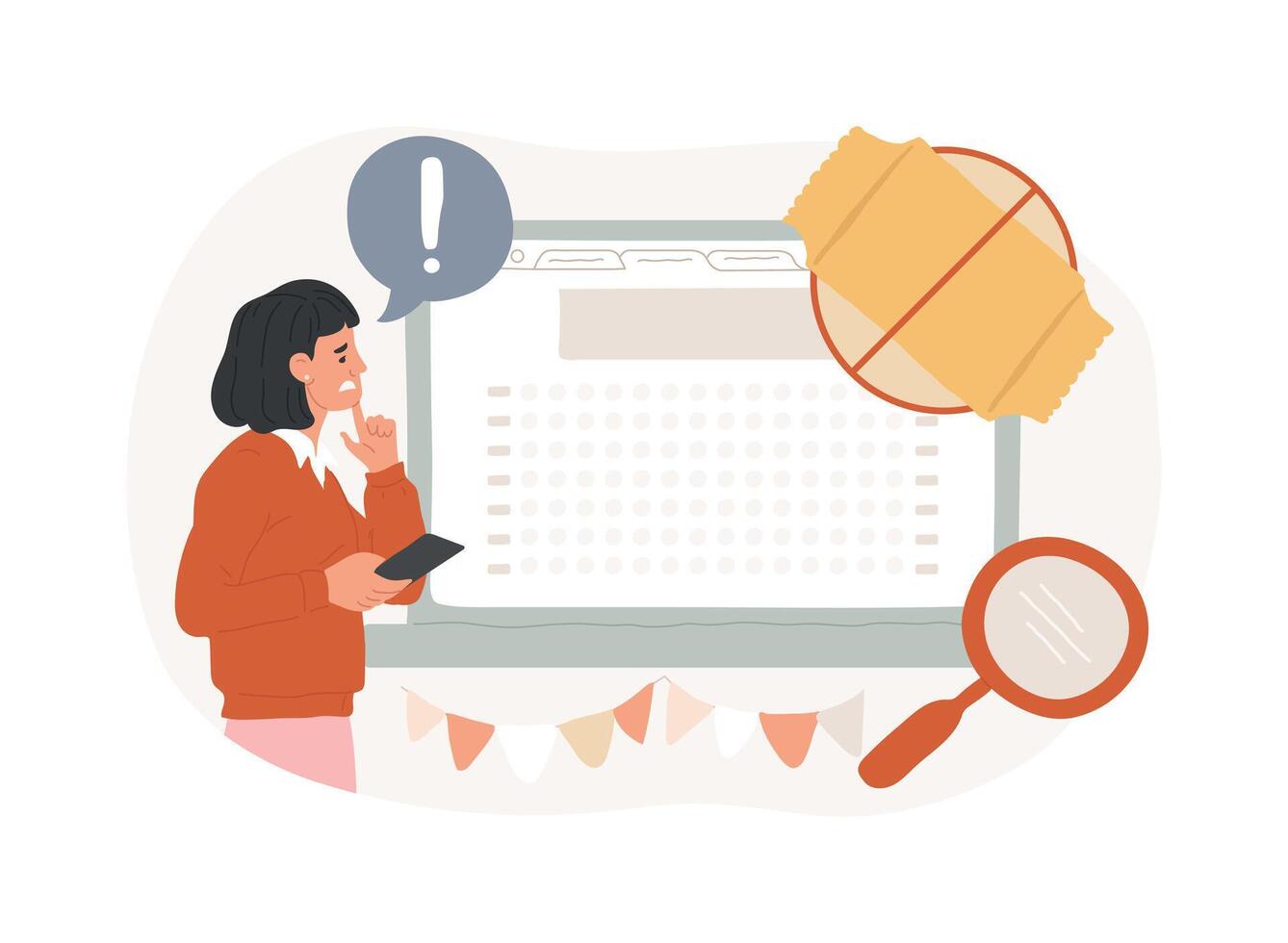 Sold-out event isolated concept illustration. vector