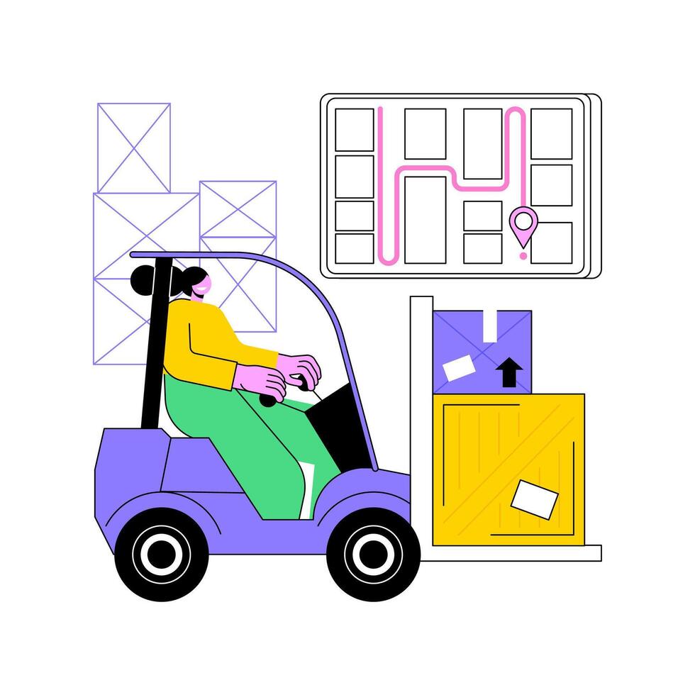 Navigation system isolated cartoon illustrations. vector