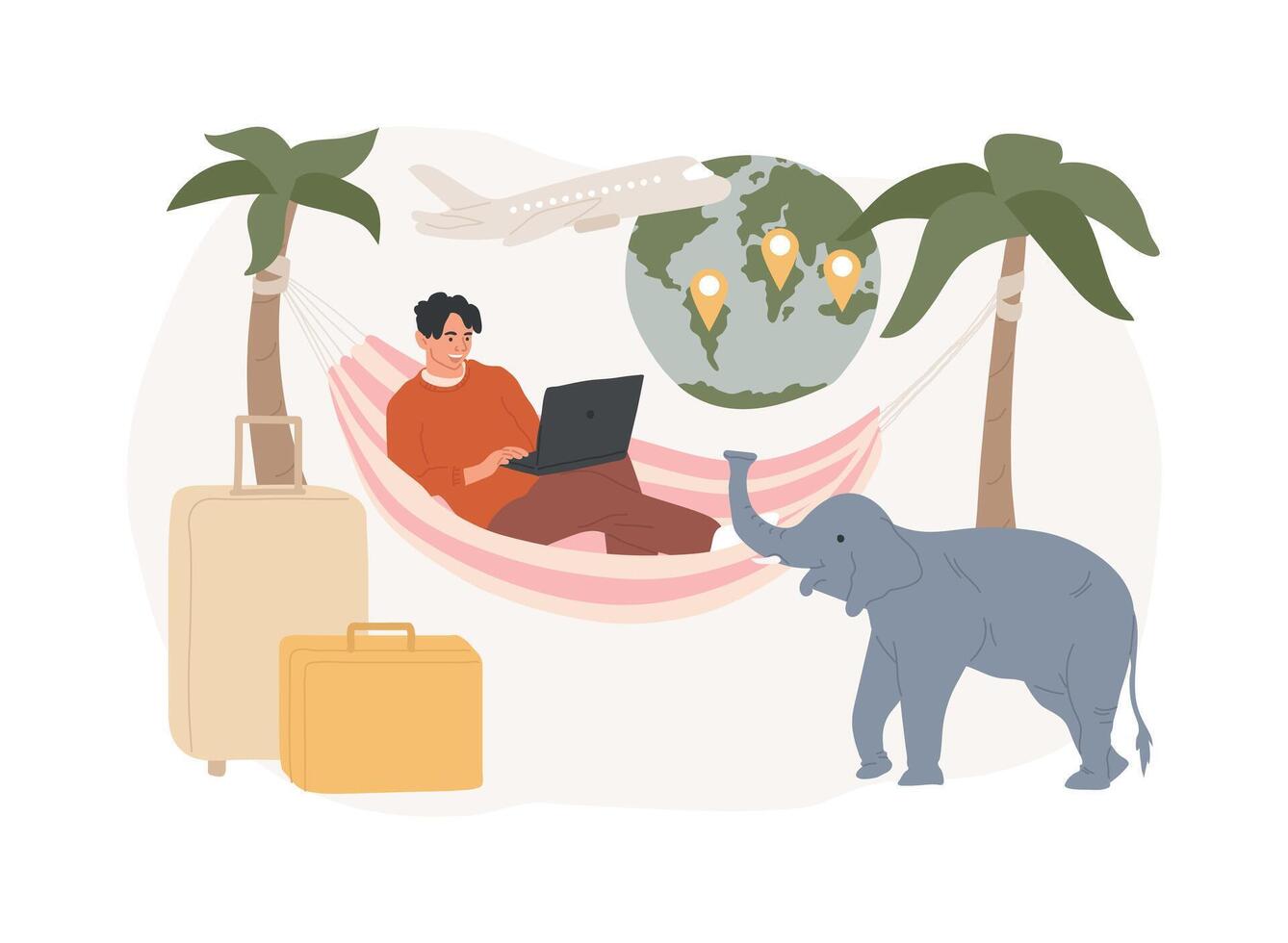 Nomadism isolated concept illustration. vector