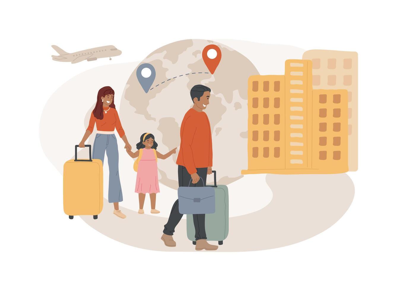 Immigration isolated concept illustration. vector