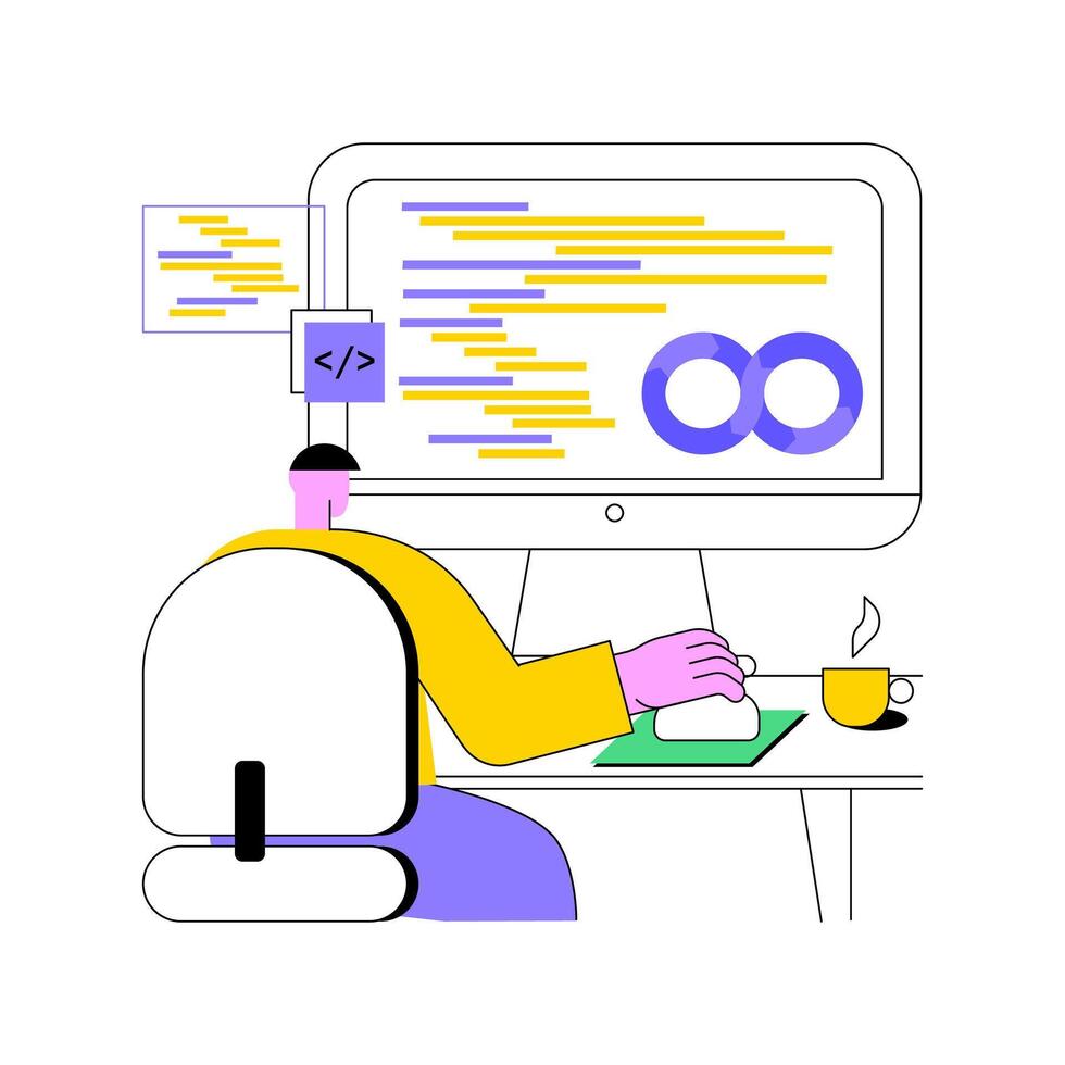 Collaborative framework isolated cartoon illustrations. vector