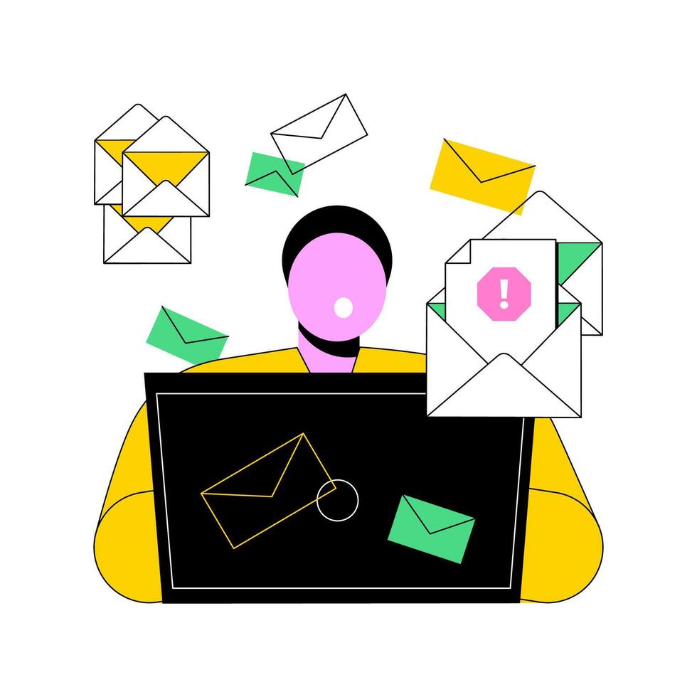 Spam isolated cartoon illustrations. vector