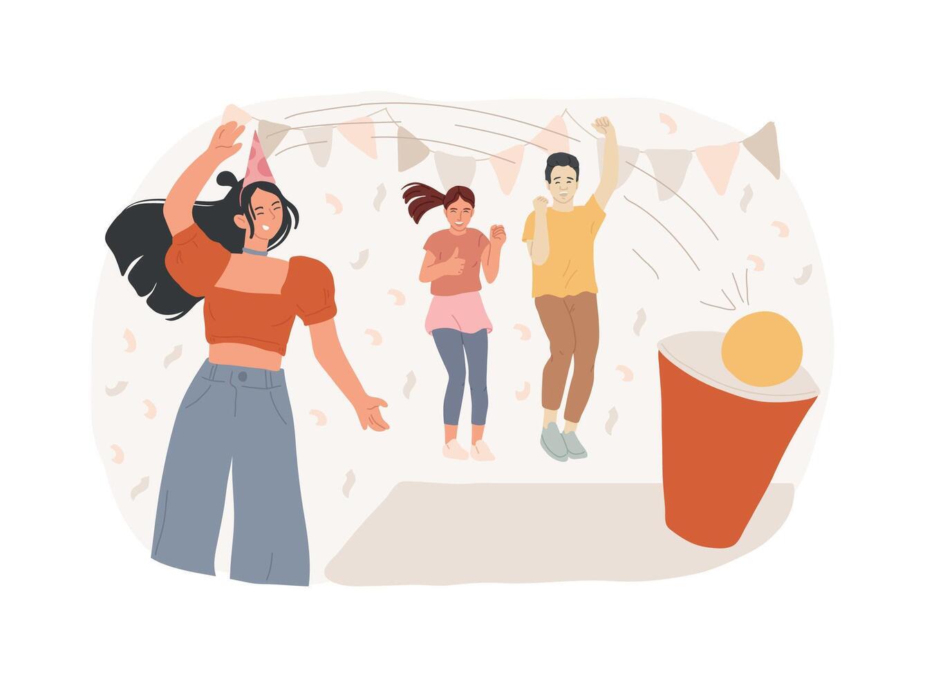 Party game isolated concept illustration. vector