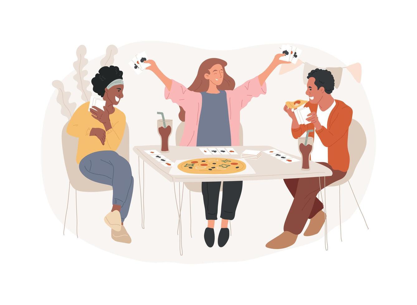 Play cards isolated concept illustration. vector