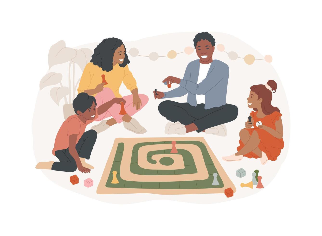 Board games isolated concept illustration. vector