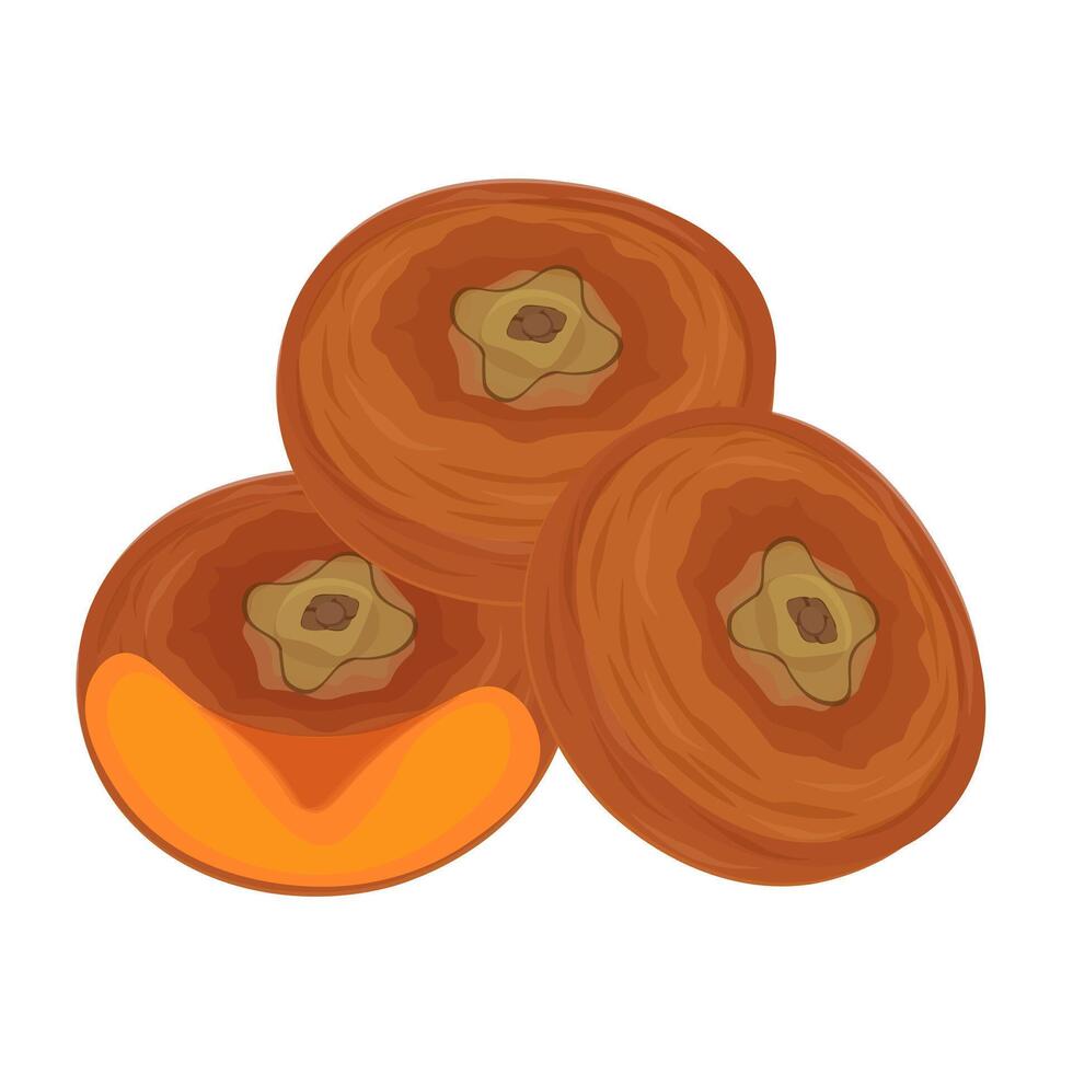 Illustration logo Clip art Pile of a dried persimmons vector