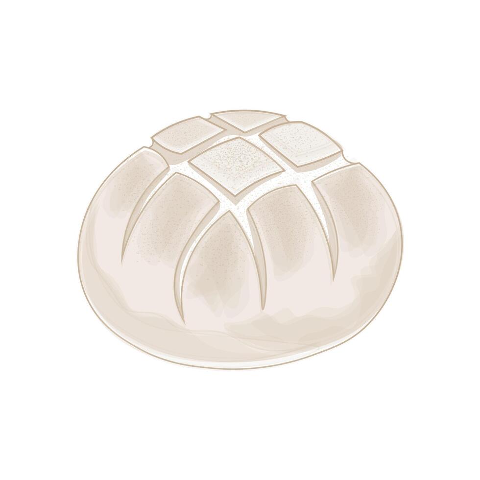 Illustration logo clip art Simple line art Sourdough Bread or crusty bread vector