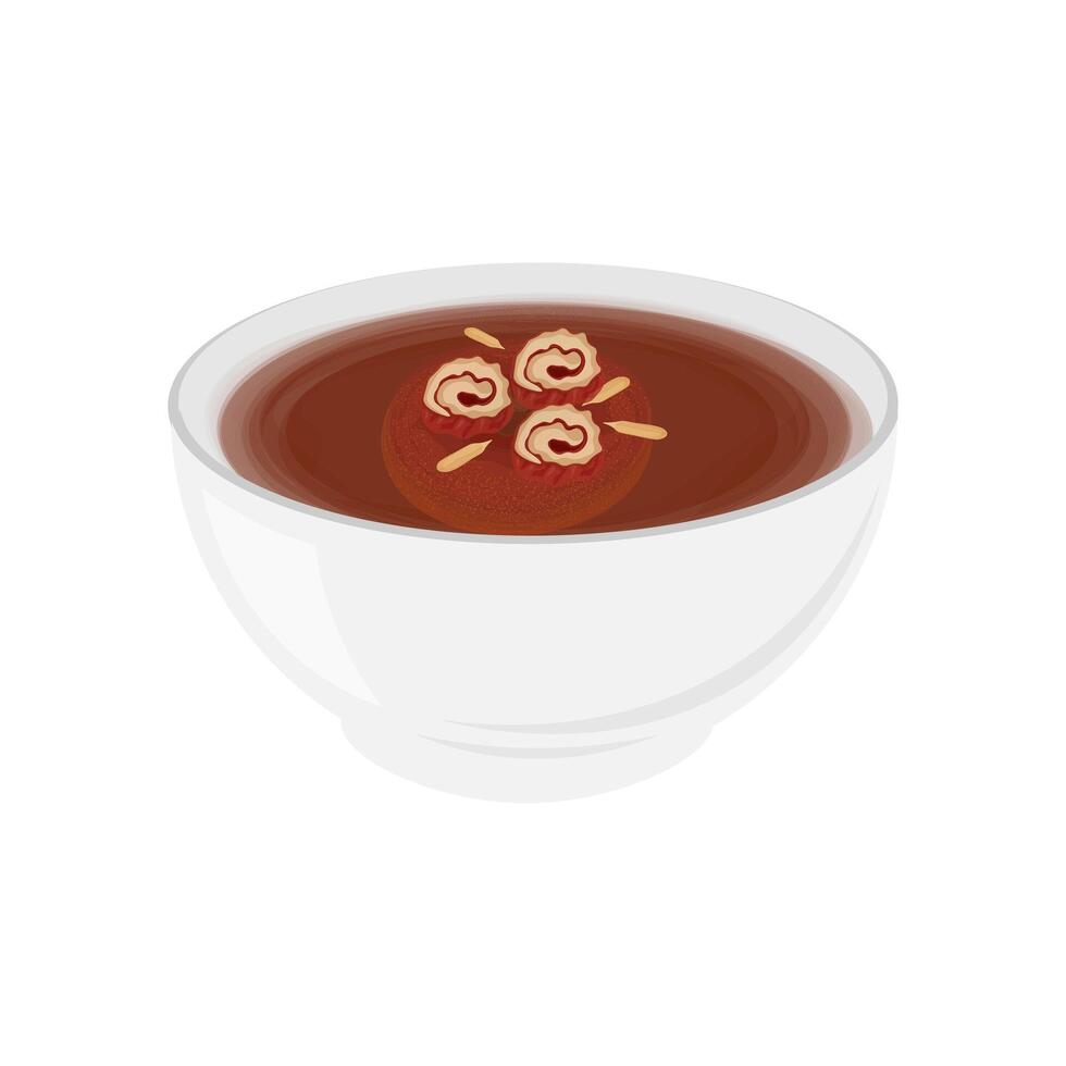 illustration logo clip art Korean drink Sujeonggwa with persimmons vector