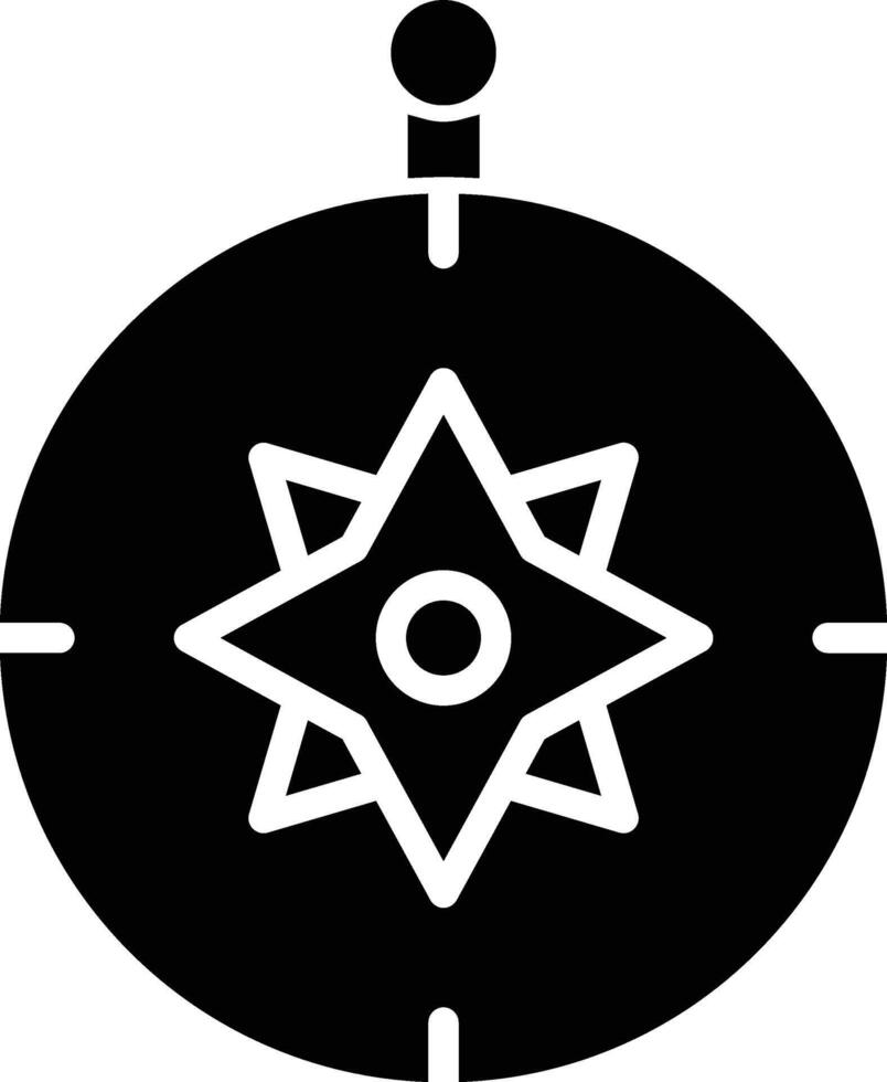 Compass Glyph Icon Design vector
