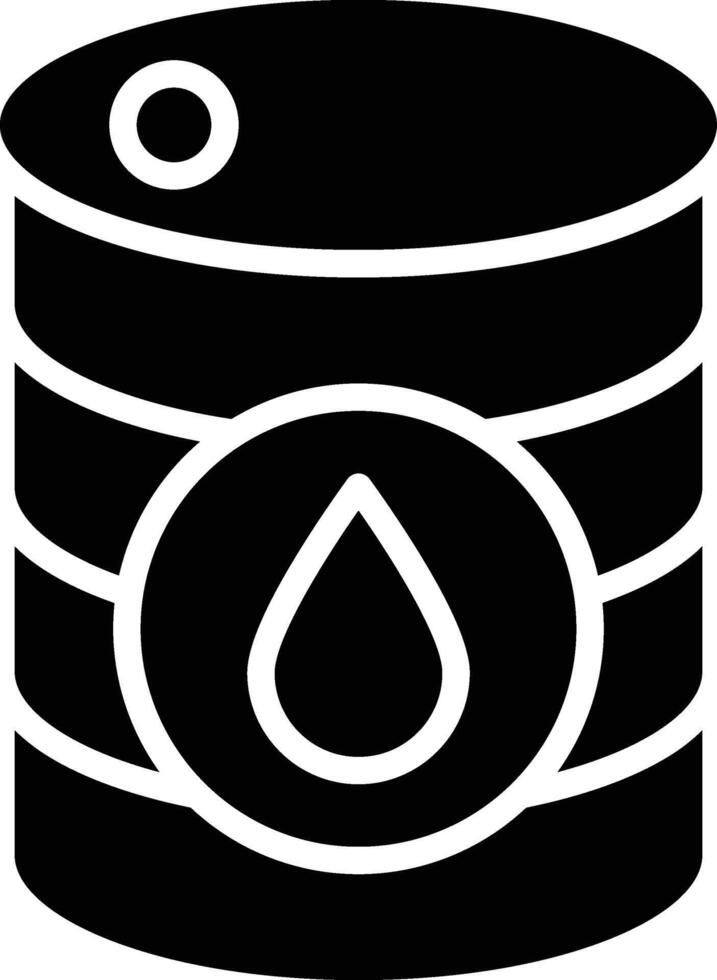 Oil Drum Glyph Icon Design vector