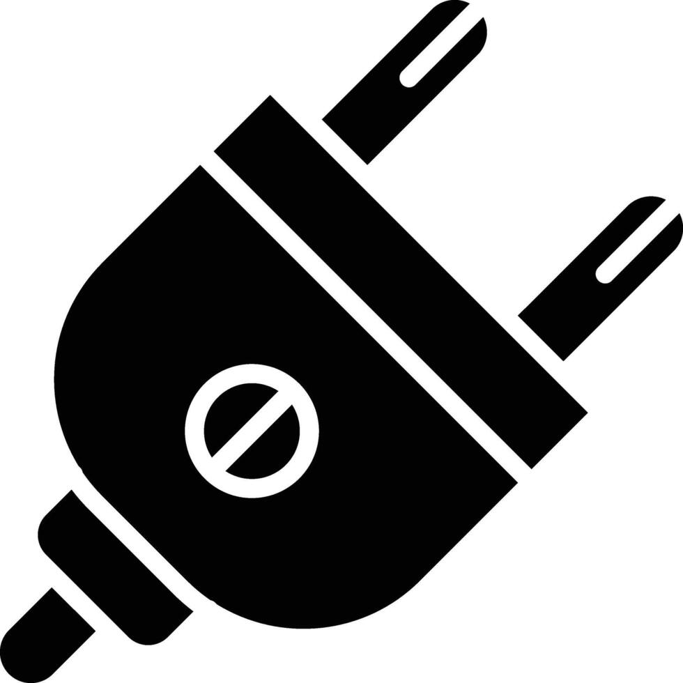 Plug Glyph Icon Design vector