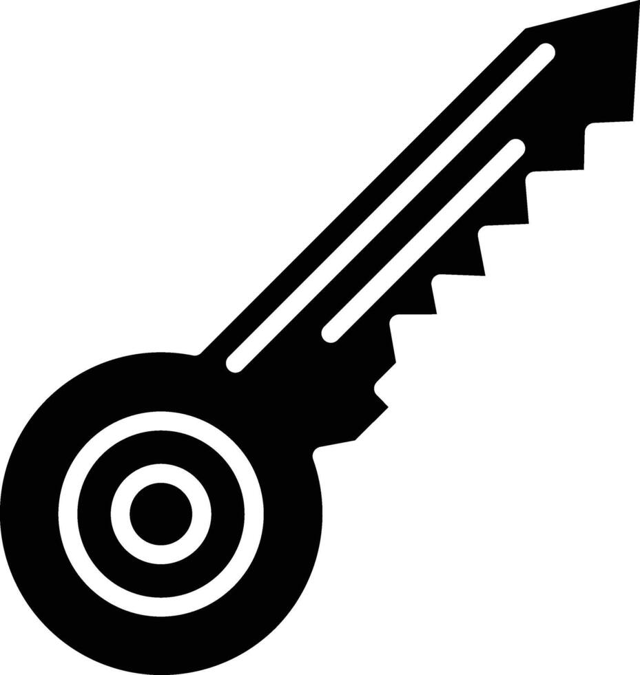 Key Glyph Icon Design vector