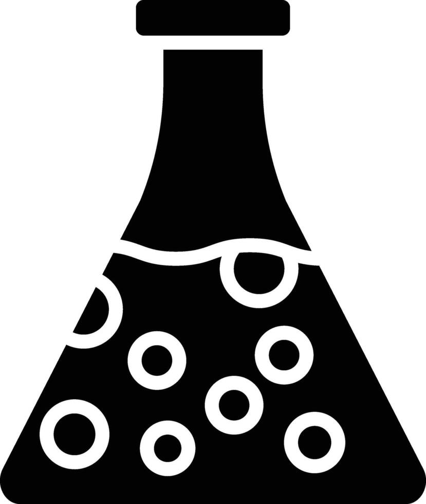 Chemical Flask Glyph Icon Design vector