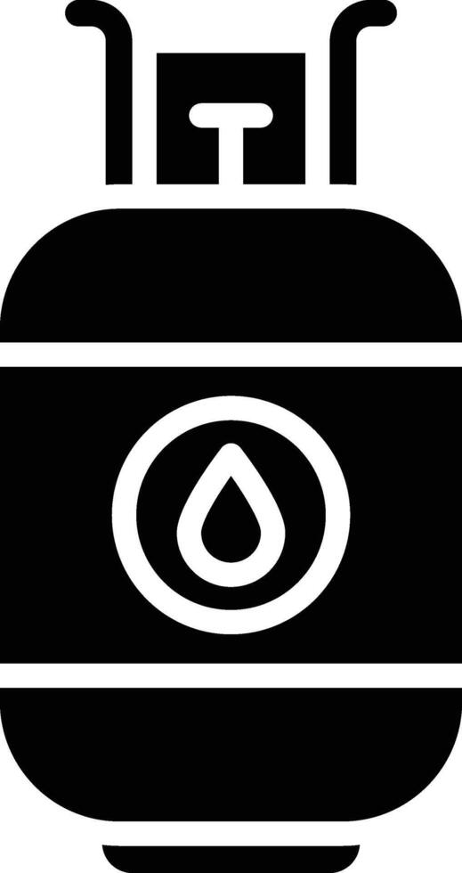 Gas Cylinder Glyph Icon Design vector