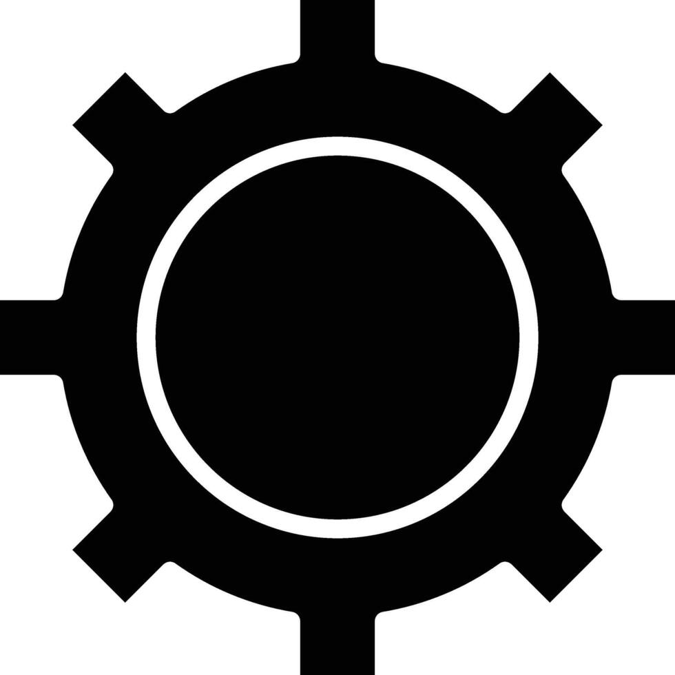 Gear Glyph Icon Design vector