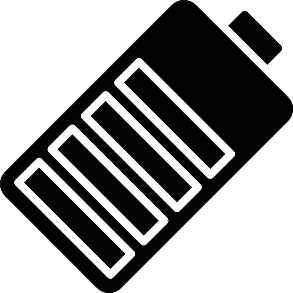Battery Glyph Icon Design vector
