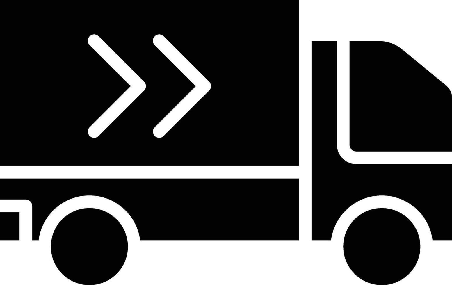 Shipping Truck Glyph Icon Design vector