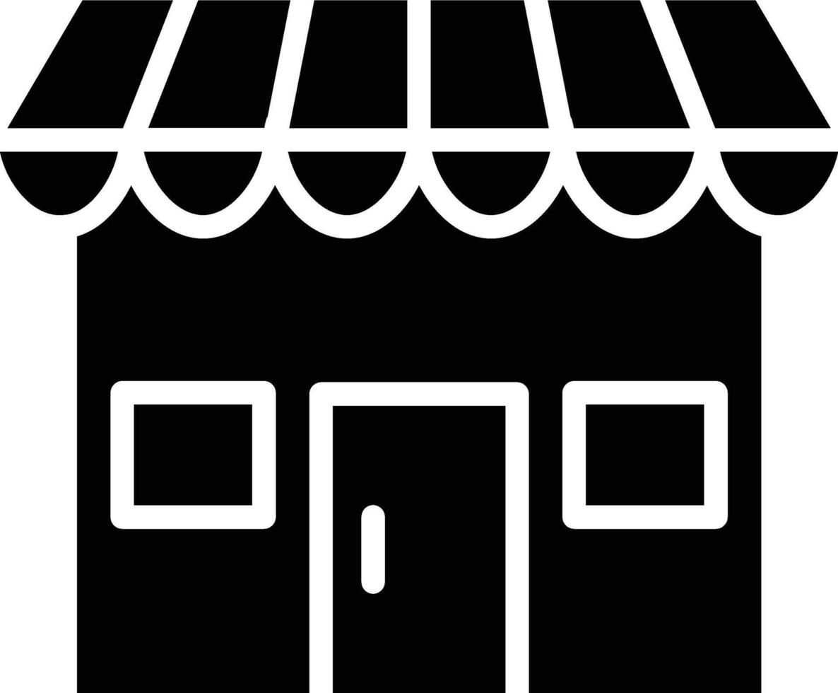 Store Glyph Icon Design vector