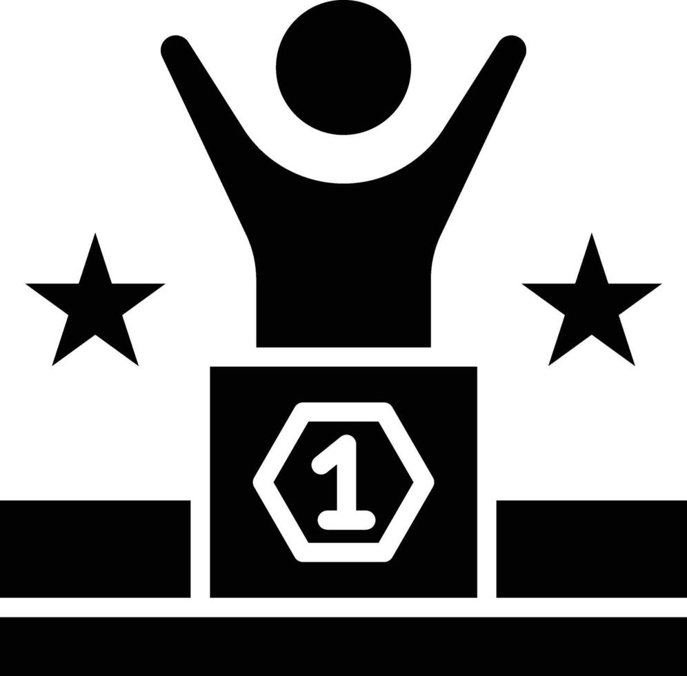 Compete Glyph Icon Design vector