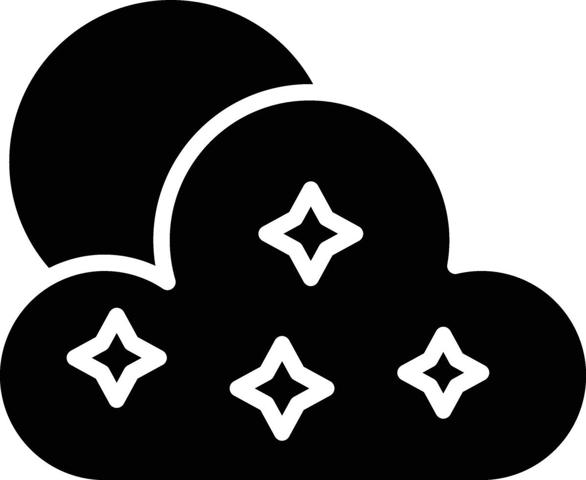 Cloud Glyph Icon Design vector