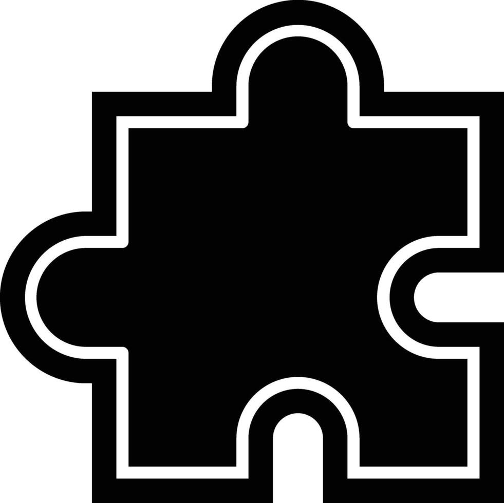 Puzzle Glyph Icon Design vector