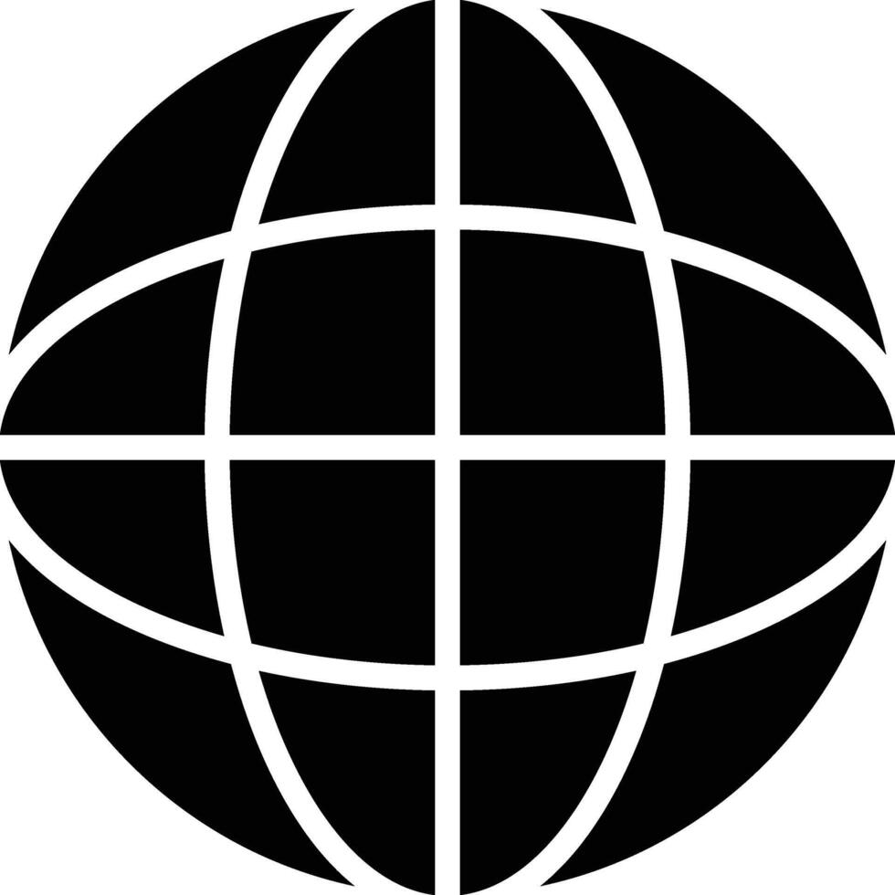 Globe Glyph Icon Design vector
