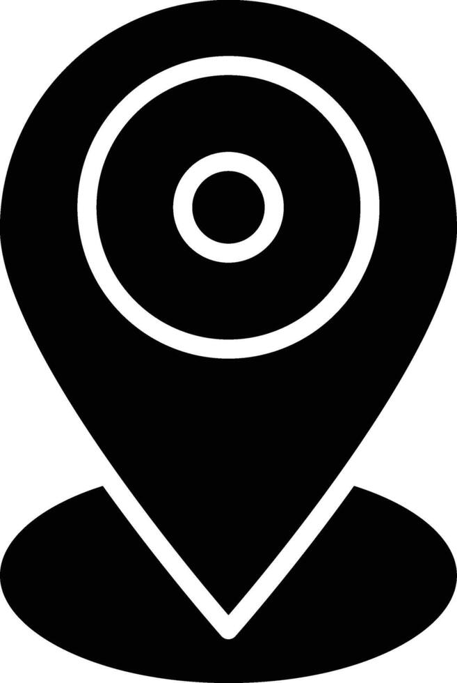 Pin Glyph Icon Design vector