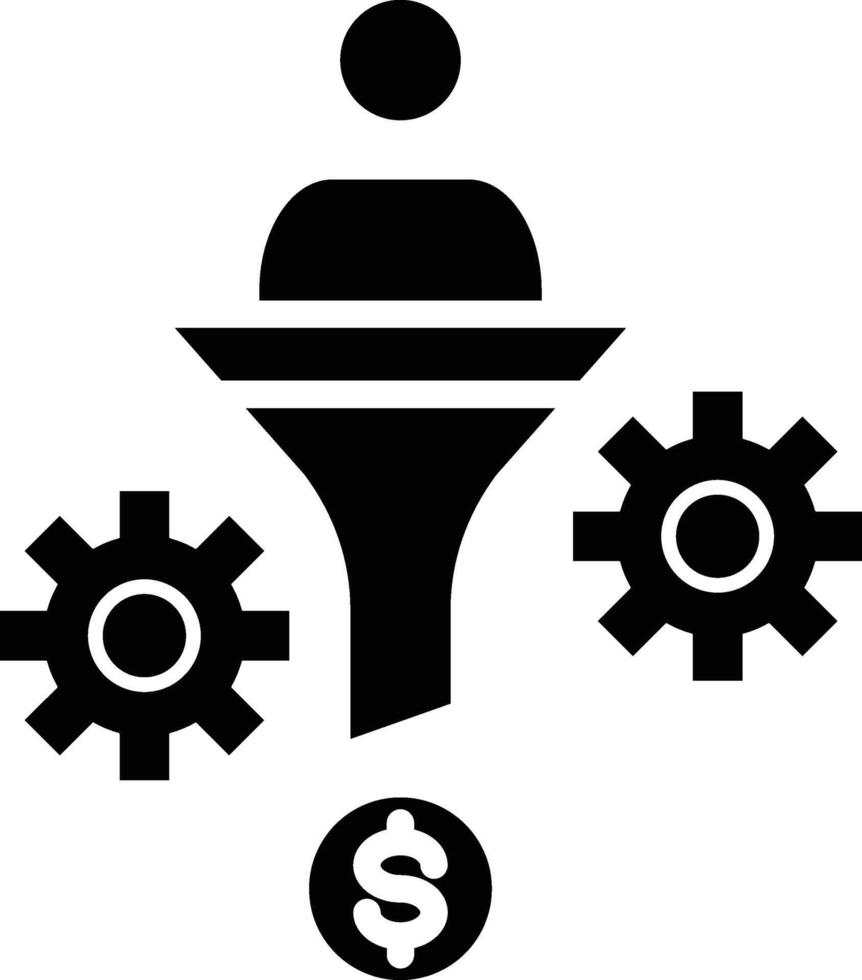 Conversion Rate Glyph Icon Design vector