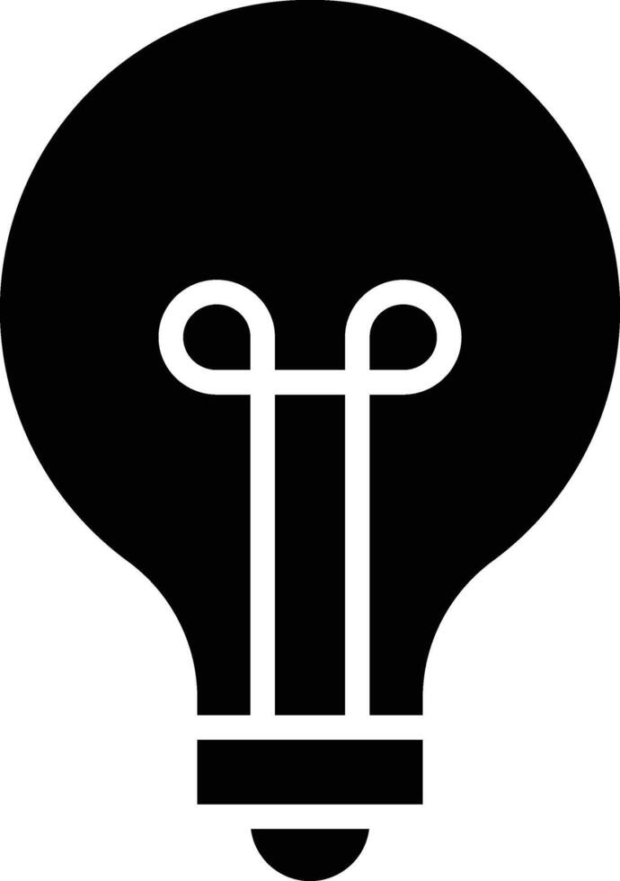 Lightbulb Glyph Icon Design vector