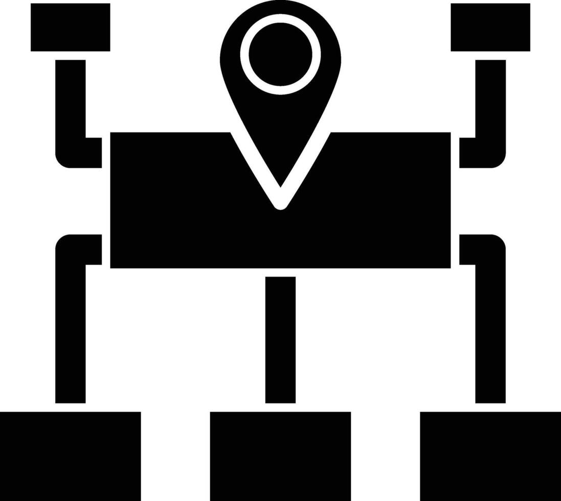 Sitemap Glyph Icon Design vector