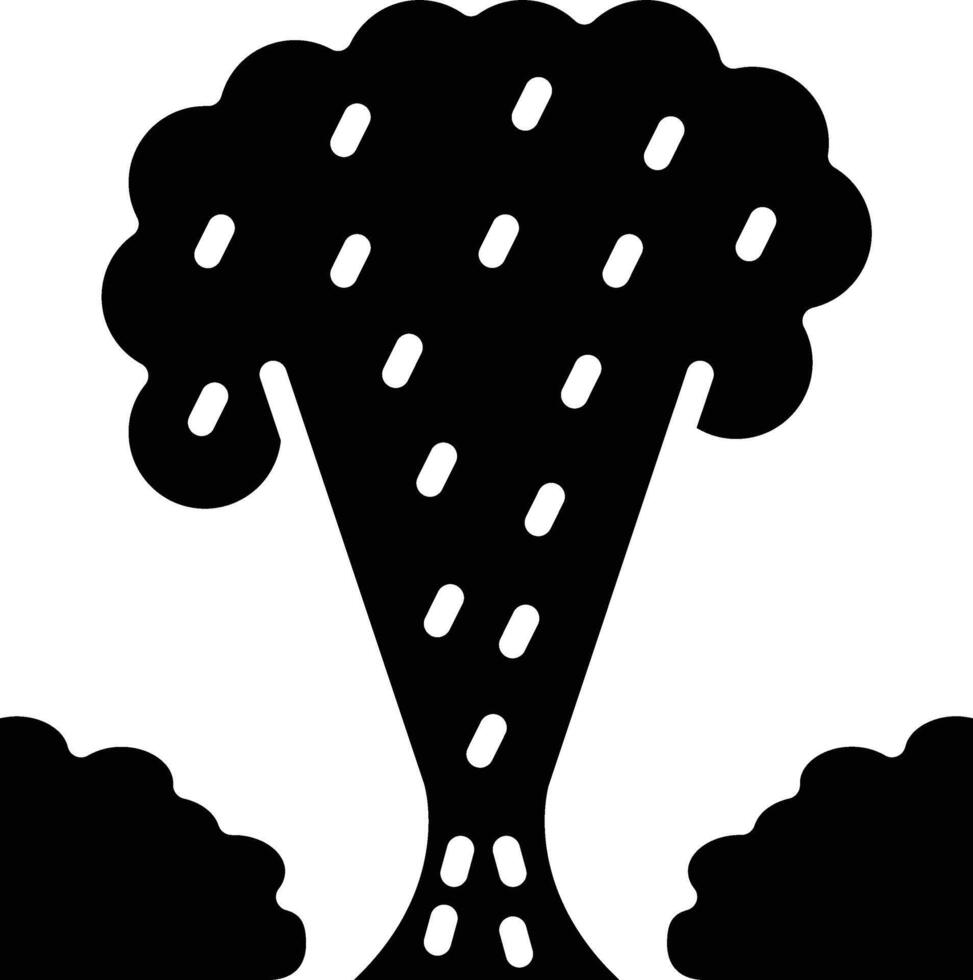 Nuclear Explosion Glyph Icon Design vector