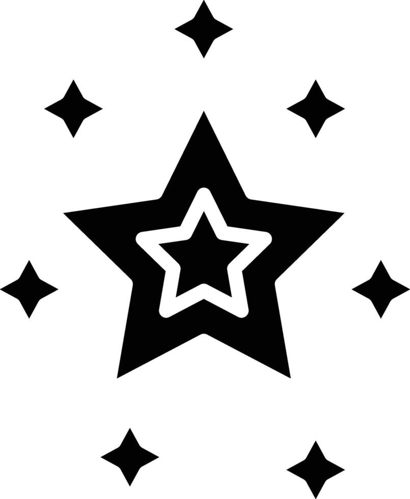 Star Glyph Icon Design vector