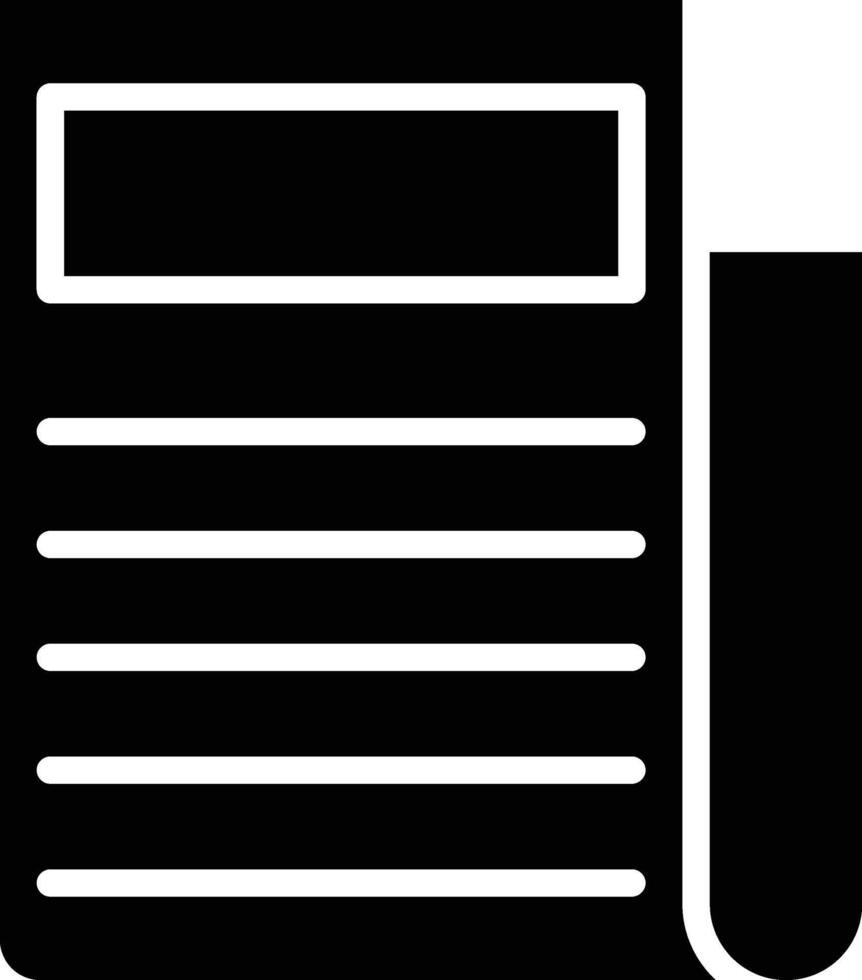 Newspaper Glyph Icon Design vector