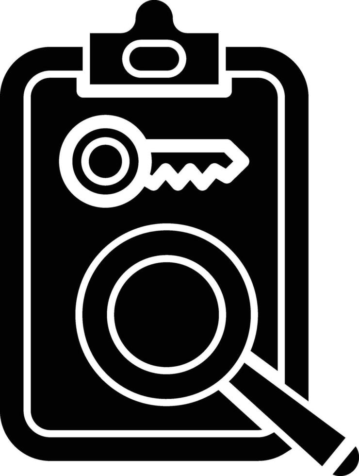 Keyword Glyph Icon Design vector