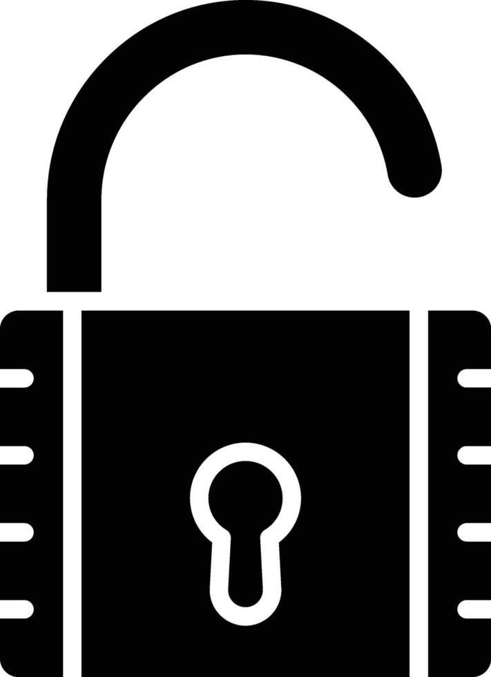 Unlock Glyph Icon Design vector