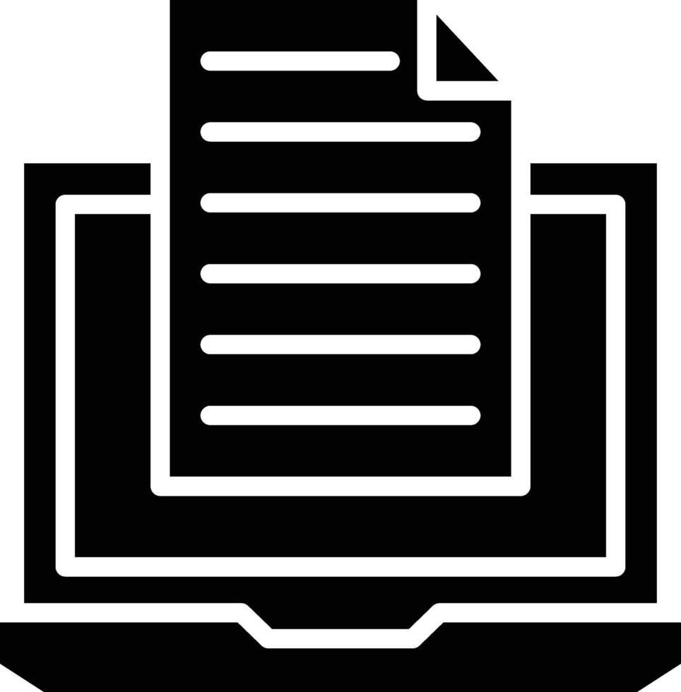 Page Glyph Icon Design vector