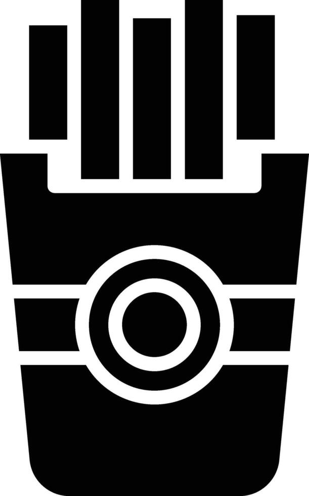 French Fries Glyph Icon Design vector