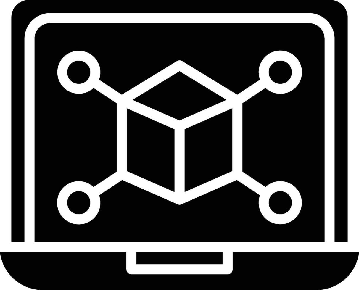 Simulation Glyph Icon Design vector