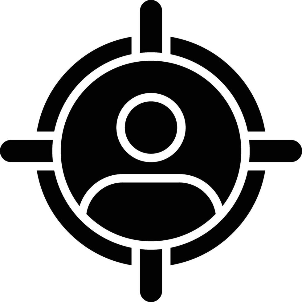 Target Audience Glyph Icon Design vector