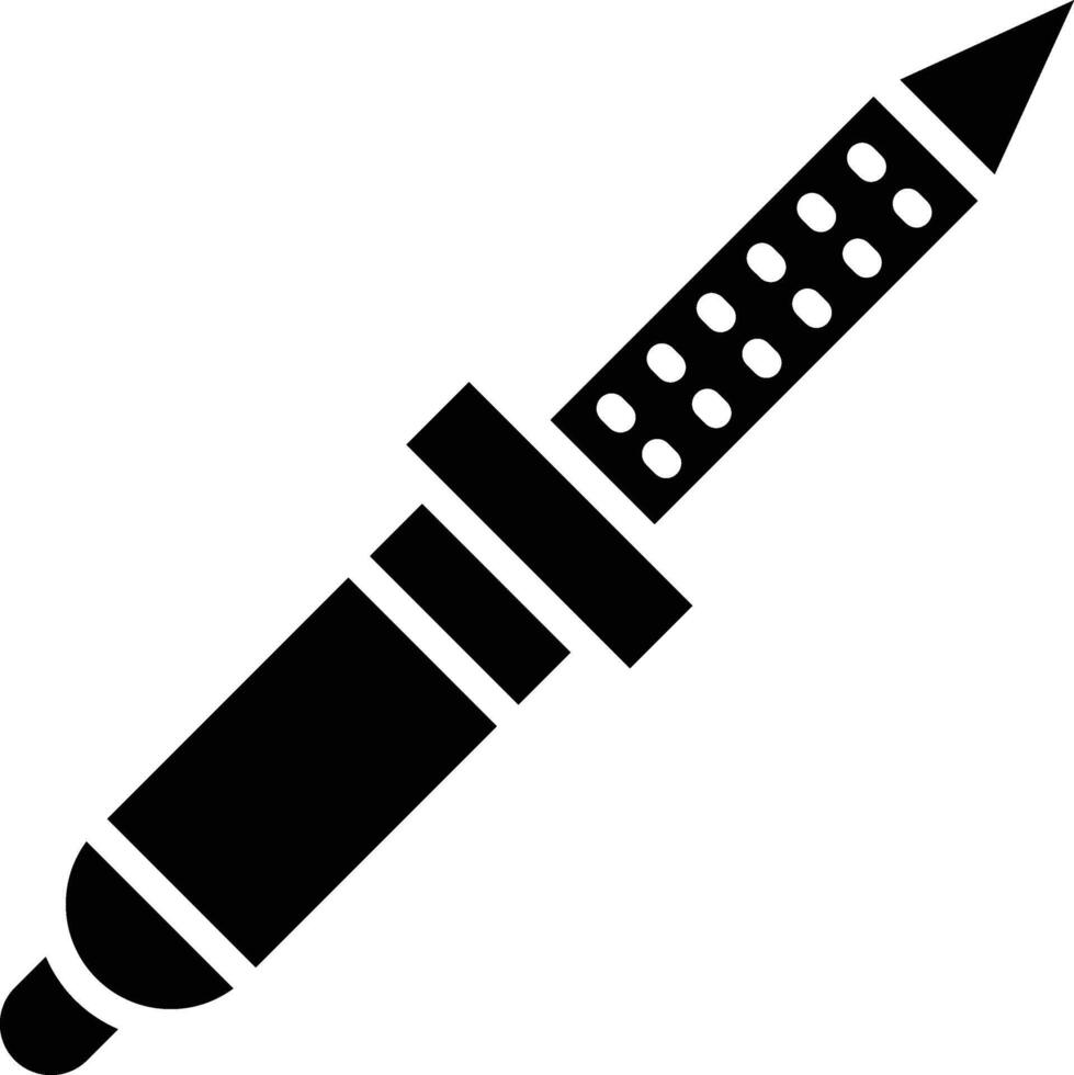 Soldering Iron Glyph Icon Design vector