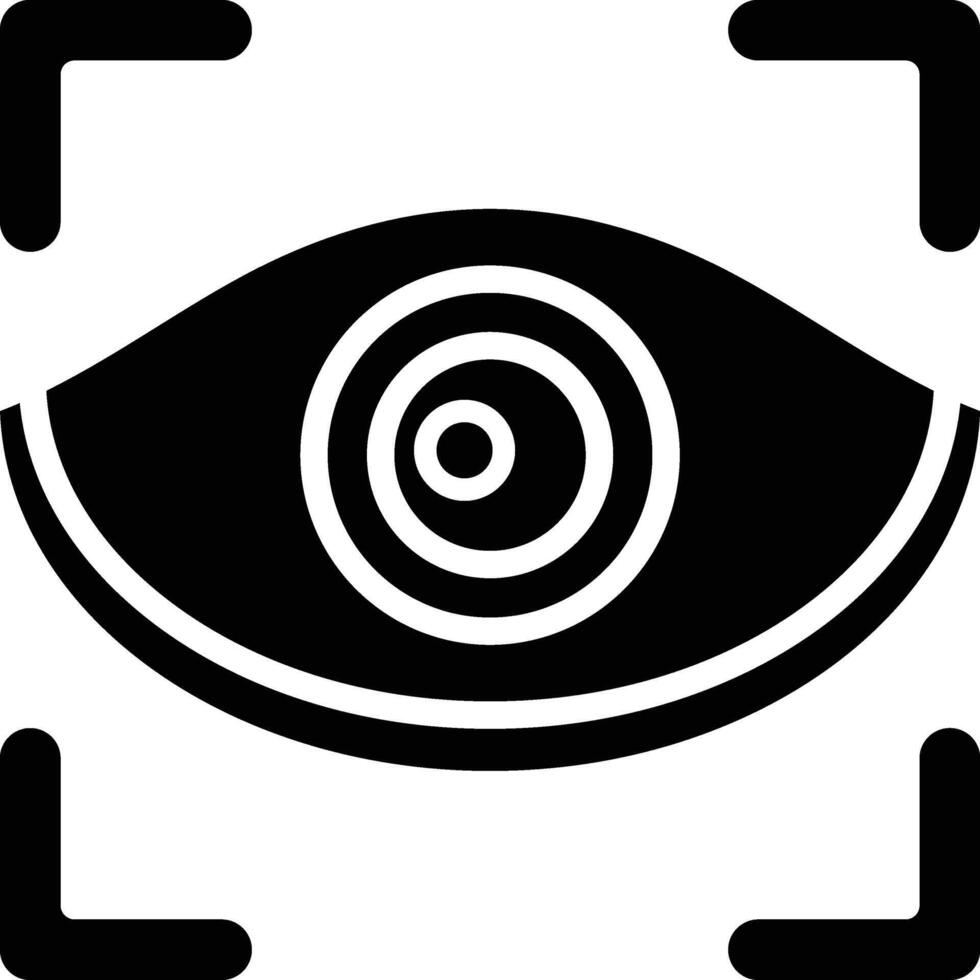 Vision Glyph Icon Design vector