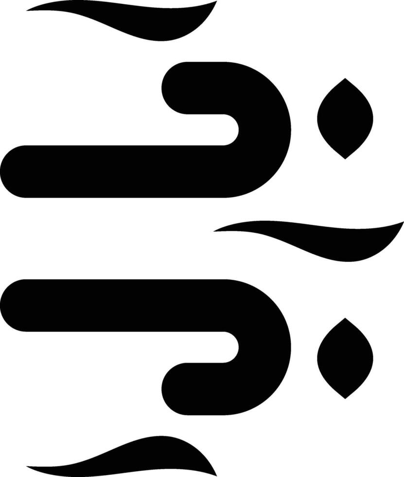 Wind Glyph Icon Design vector