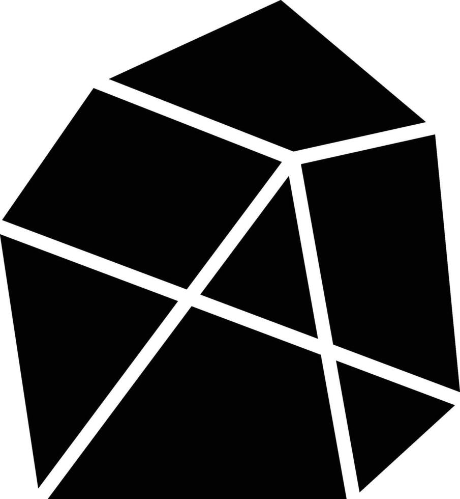 Rock Glyph Icon Design vector