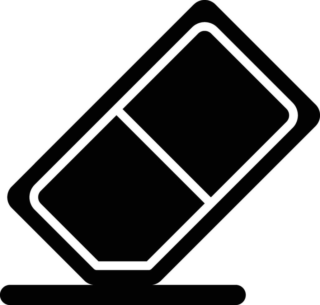 Eraser Glyph Icon Design vector