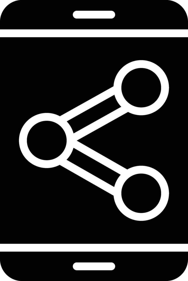 Link Analysis Glyph Icon Design vector
